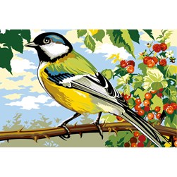 Canevas SEG Mésange sur branche d'épines