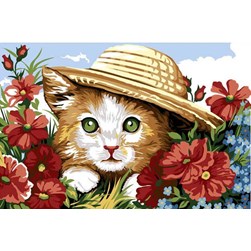 Canevas SEG Chaton sous le chapeau