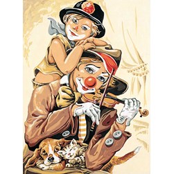Canevas SEG Les clowns sur un air de violon