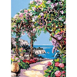 Canevas SEG Arche florale en côte d'azur