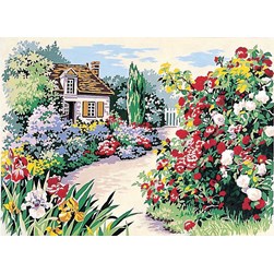 Canevas SEG Le petit chemin de roses