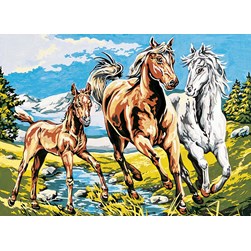 Canevas SEG Le galop des chevaux