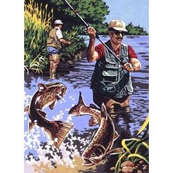 Canevas SEG Bonne pêche à l'étang