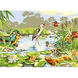 Canevas SEG La cigogne de la mare