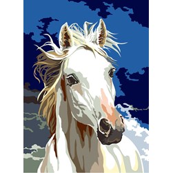 Canevas SEG Cheval blanc déchainé