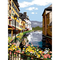 Canevas SEG Vue d'un pont d'Annecy