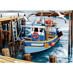 Canevas SEG Le bateau de pêche du ponton