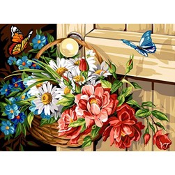 Canevas SEG Poignée de porte florale