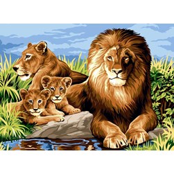 Canevas SEG La famille du lion