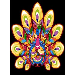 Canevas SEG Paon vitrail