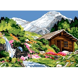 Canevas SEG Petit chalet en montagne