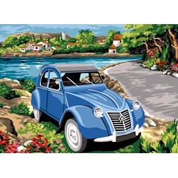 Canevas SEG 2Cv bleu de provençale