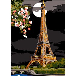 Canevas SEG La tour Eiffel au coeur de la nuit