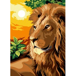 Canevas SEG Lion royal au coucher du soleil
