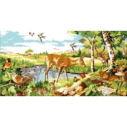 Canevas SEG La biche et la faune sauvage