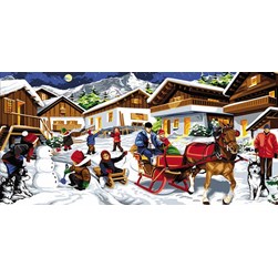 Canevas SEG Le petit village de bois