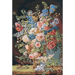 Canevas SEG Somptueux vase de fleurs XVIIIe siècle