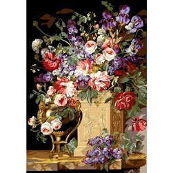 Canevas SEG Corbeille et vase de fleurs