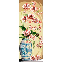 Canevas SEG Vase d'orchidées roses