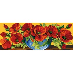 Canevas SEG Vase de coquelicots généreux