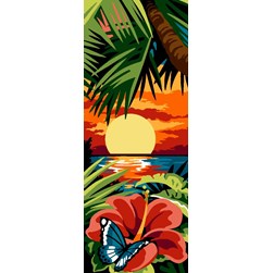 Canevas SEG Coucher de soleil tropical