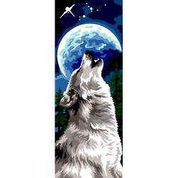 Canevas SEG Loup hurleur