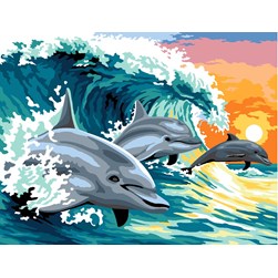 Canevas SEG Le surf des dauphins