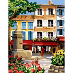 Canevas SEG La petite fontaine de la place