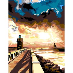 Canevas SEG La jetée sous le crépuscule