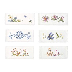 Pochette serviette - Broderie traditionnelle Avila Assortiment de 6 pochettes serviette - fleurs du j