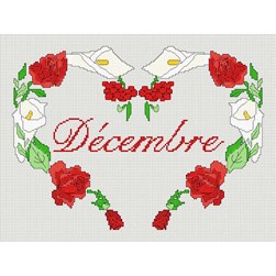 kit Point de croix Anagram Diffusion Cœur fleuri de décembre