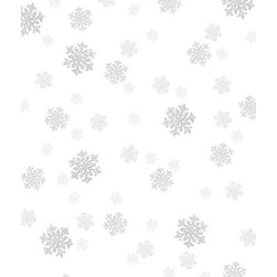 Toile aïda impression à broder Brod'star Toile aida 5 5 imprimée - flocons argentés