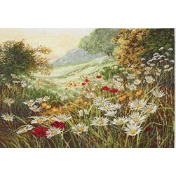 kit Point de croix Anchor Champs fleuri à l'aube