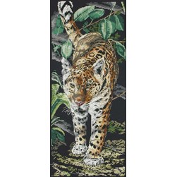 kit Point de croix Anchor Léopard dans le feuillage