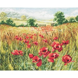 kit Point de croix Anchor Coquelicots de champs de maïs