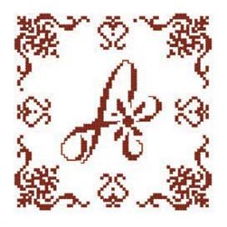 kit Point de croix Aux 4 Points Du Monde Lettre monogramme