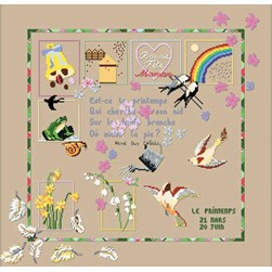 kit Point de croix Aux 4 Points Du Monde Histoires de printemps