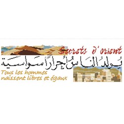 kit Point de croix Aux 4 Points Du Monde Message des secrets d'orient