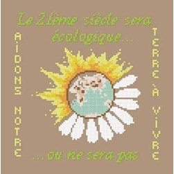 kit Point de croix Aux 4 Points Du Monde Le 21ème siècle sera écologique