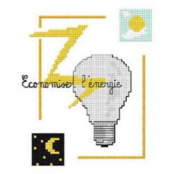 kit Point de croix Aux 4 Points Du Monde Economisons de l'énergie