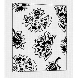 kit Point de croix Aux 4 Points Du Monde Palmettes noir et blanc déco