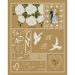 Broderie Mariage Aux 4 Points Du Monde Une composition pour mon mariage