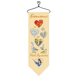 Bannière à broder Aux 4 Points Du Monde Bienvenue en Région Midi Pyrénées