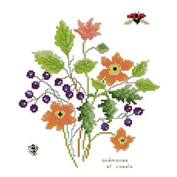 kit Point de croix Aux 4 Points Du Monde Les cassis et les anémones