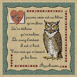 kit Point de croix Carré D'As Parole d'hibou