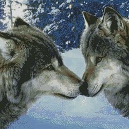 Broderie diamant Diamond Painting Tendresse des loups