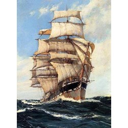 Broderie diamant Diamond Painting La frégate en mer