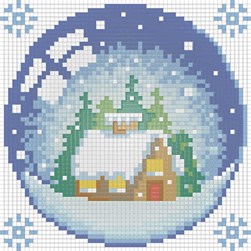 Broderie diamant Diamond Painting Boule de neige du nouvel an