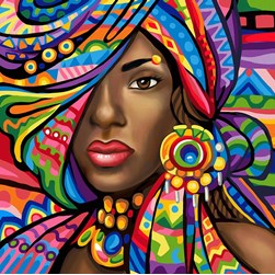 Broderie diamant Diamond Painting Femme du Ghana