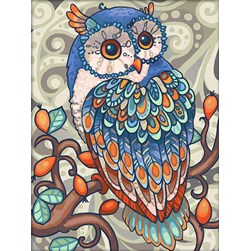 Broderie diamant Diamond Painting Chouette mandala